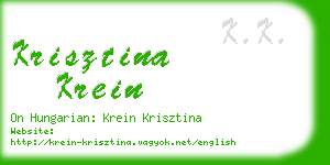 krisztina krein business card